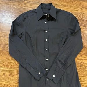 Kiton Black Blouse. Made in Italy.